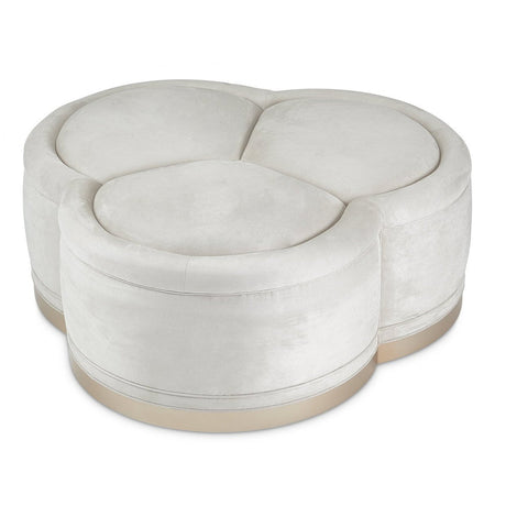 Michael Amini Malibu Crest Cocktail Ottoman - Home Elegance USA