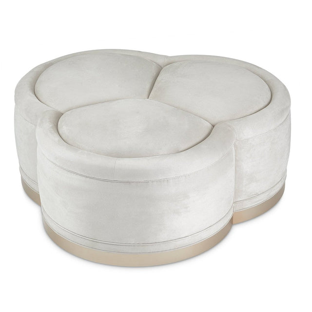 Michael Amini Malibu Crest Cocktail Ottoman - Home Elegance USA