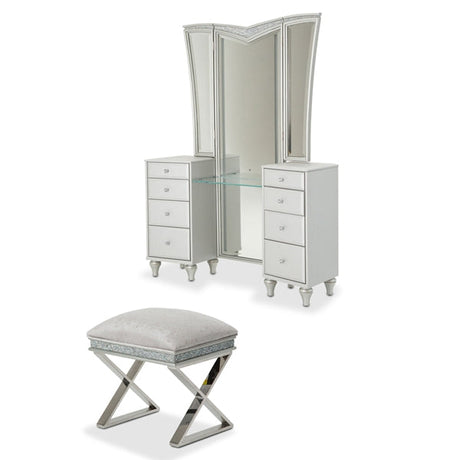 Aico Furniture - Melrose Plaza 3 Piece Vanity Set - 9019058-968-9804-118-3Set