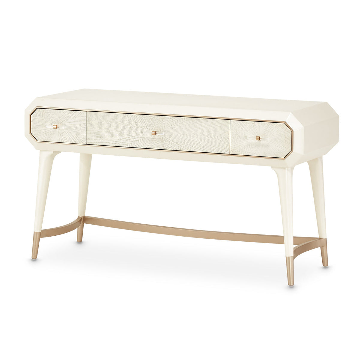 Aico Furniture - La Rachelle 3 Piece Vanity Desk Set In Medium Champagne - 9034058Van3-136
