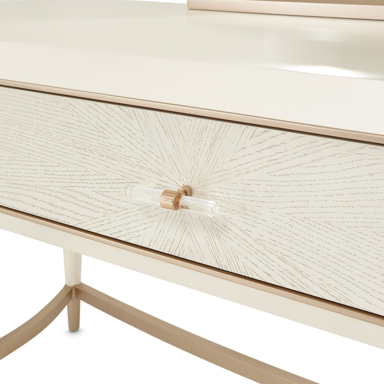 Aico Furniture - La Rachelle Vanity Desk In Medium Champagne - 9034058-136