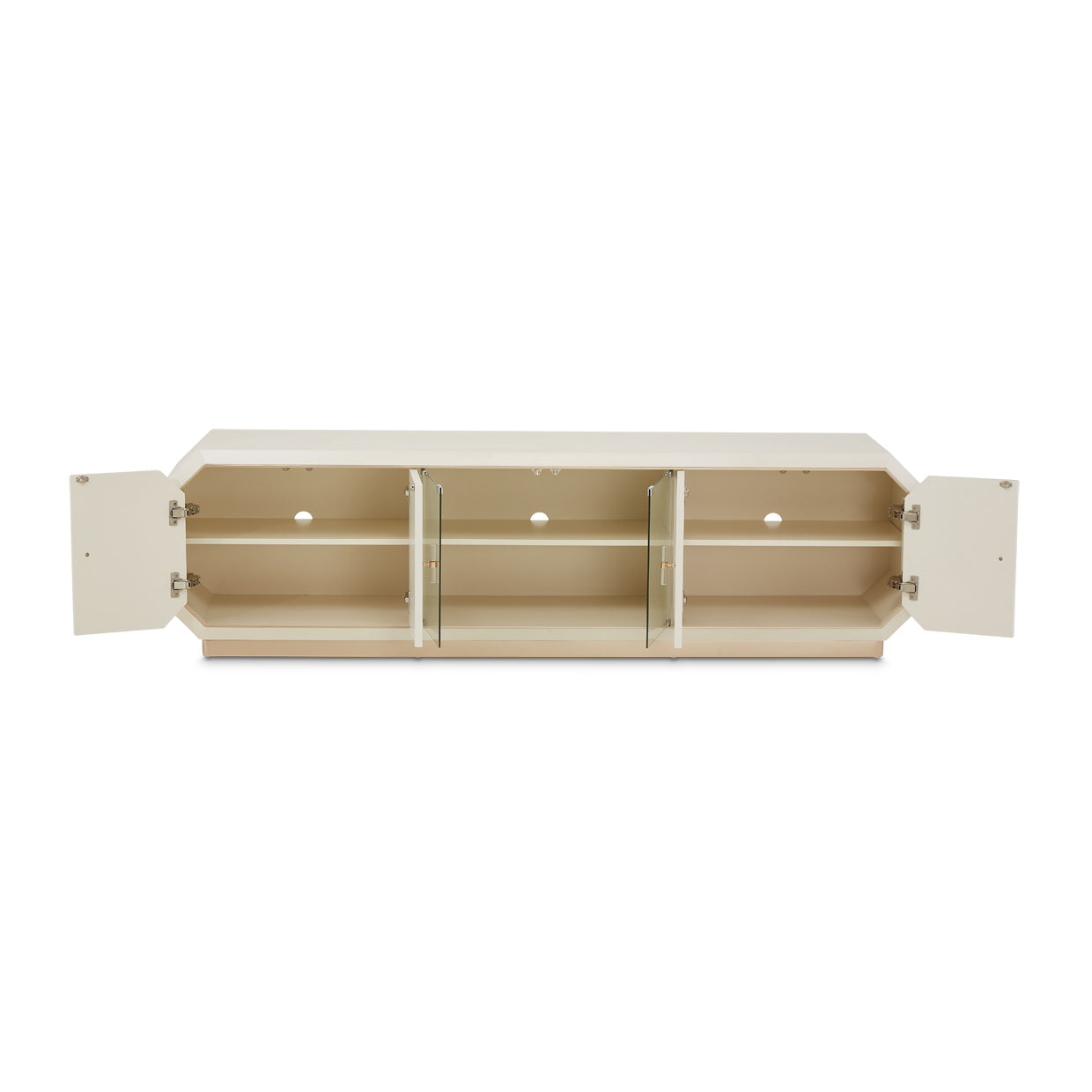 Aico Furniture - La Rachelle Media Cabinet In Medium Champagne - 9034081-136