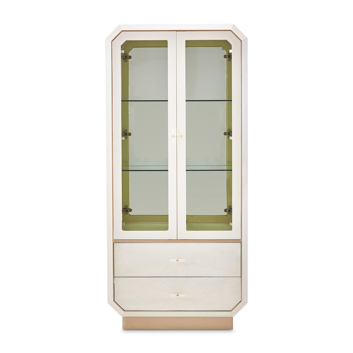 Aico Furniture - La Rachelle Display Cabinet In Medium Champagne - 9034209-136