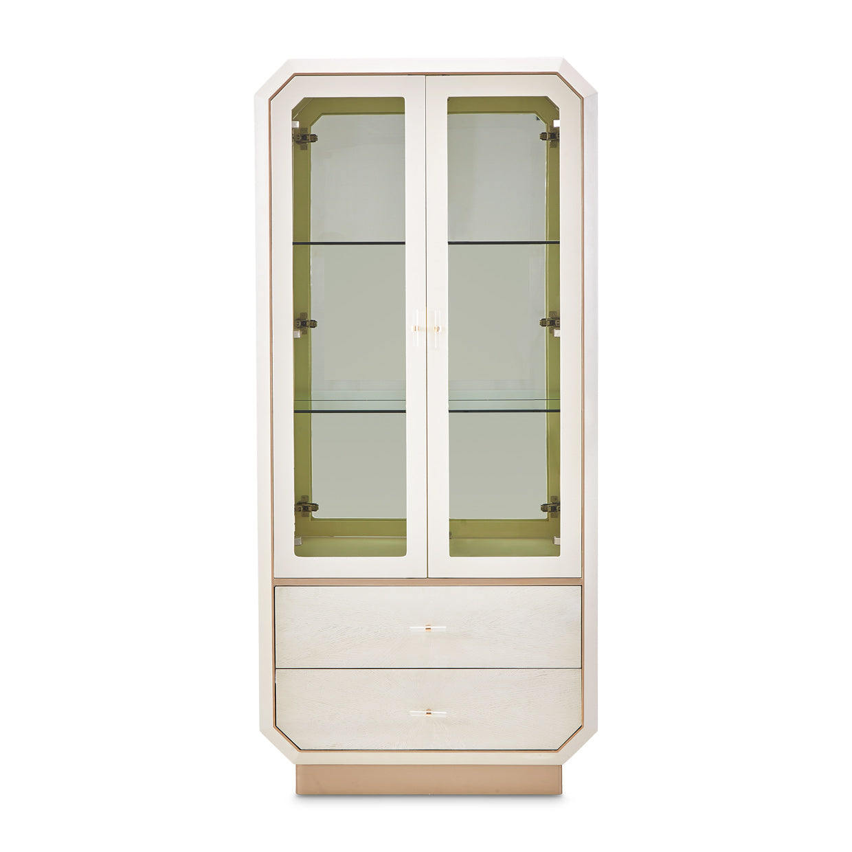 Aico Furniture - La Rachelle Display Cabinet In Medium Champagne - 9034209-136