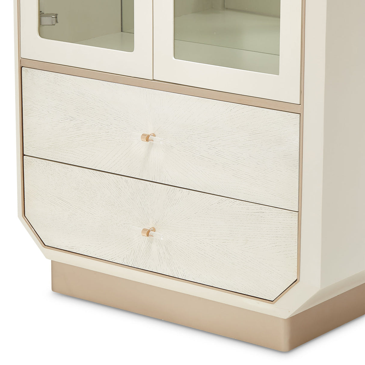 Aico Furniture - La Rachelle Display Cabinet In Medium Champagne - 9034209-136