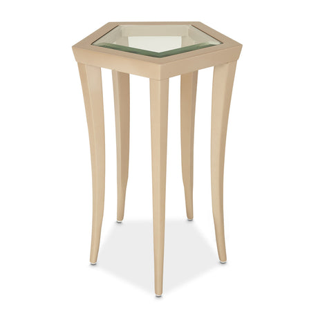 Aico Furniture - La Rachelle Chairside Table In Medium Champagne - 9034225-136