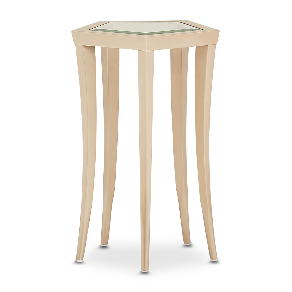 Aico Furniture - La Rachelle Chairside Table In Medium Champagne - 9034225-136