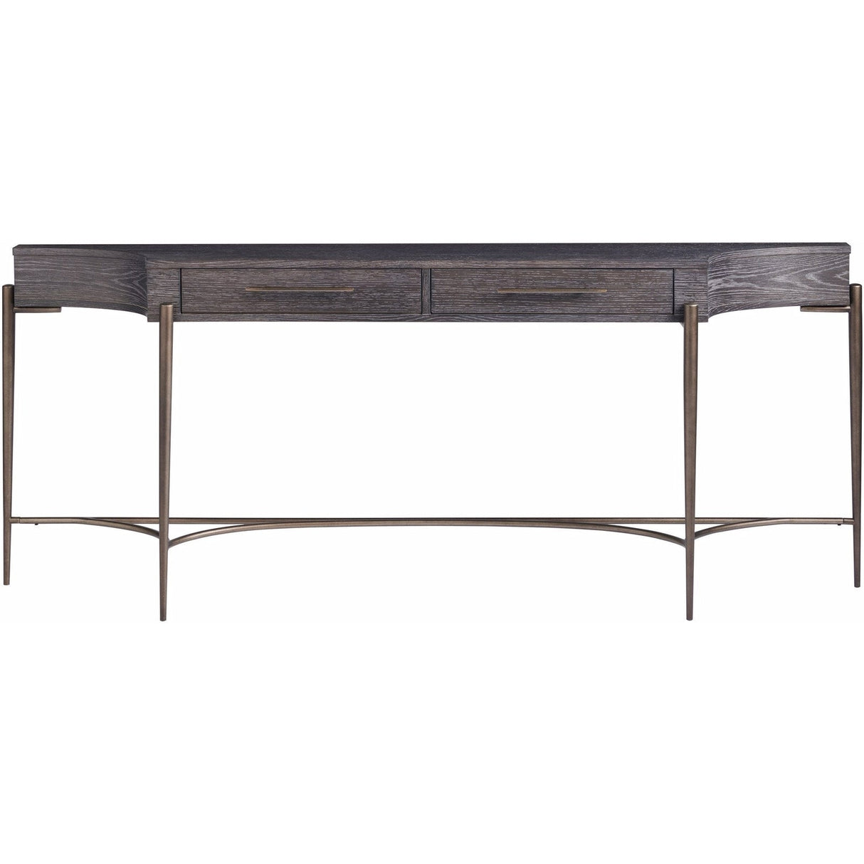 Oslo Console Table Onyx Finish Mid-Century Accent | Universal