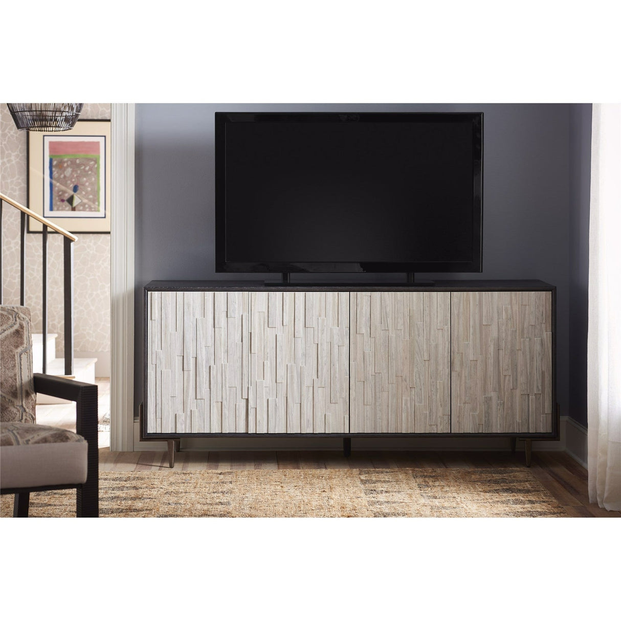 Oslo Entertainment Console Onyx Finish Modern Media Storage | Universal