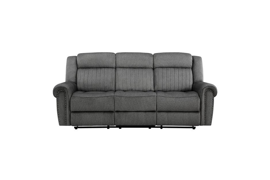 Brennen Double Reclining Sofa In Charcoal 9204Cc - 3 | Homelegance | Home Elegance USA