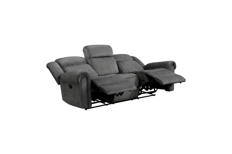 Brennen Double Reclining Sofa In Charcoal 9204Cc - 3 | Homelegance | Home Elegance USA