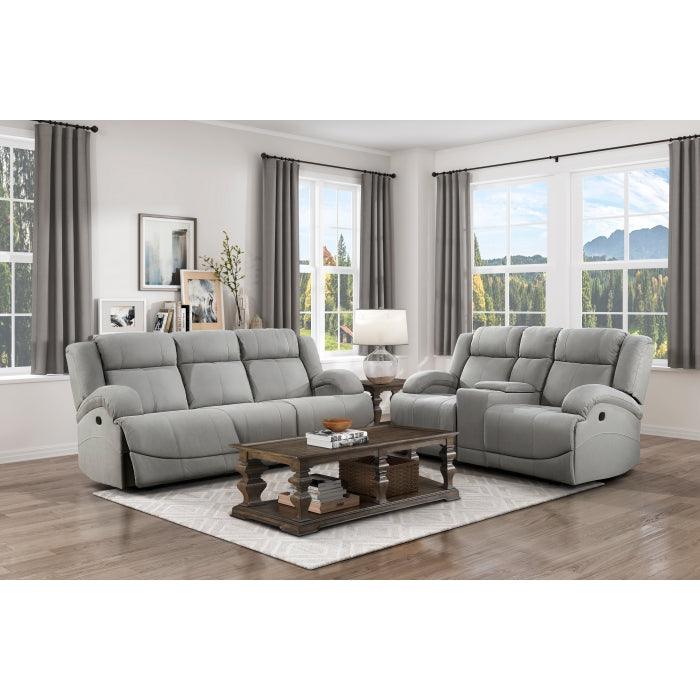 Camryn Double Reclining Sofa In Gray 9207Gry - 3 | Homelegance | Home Elegance USA