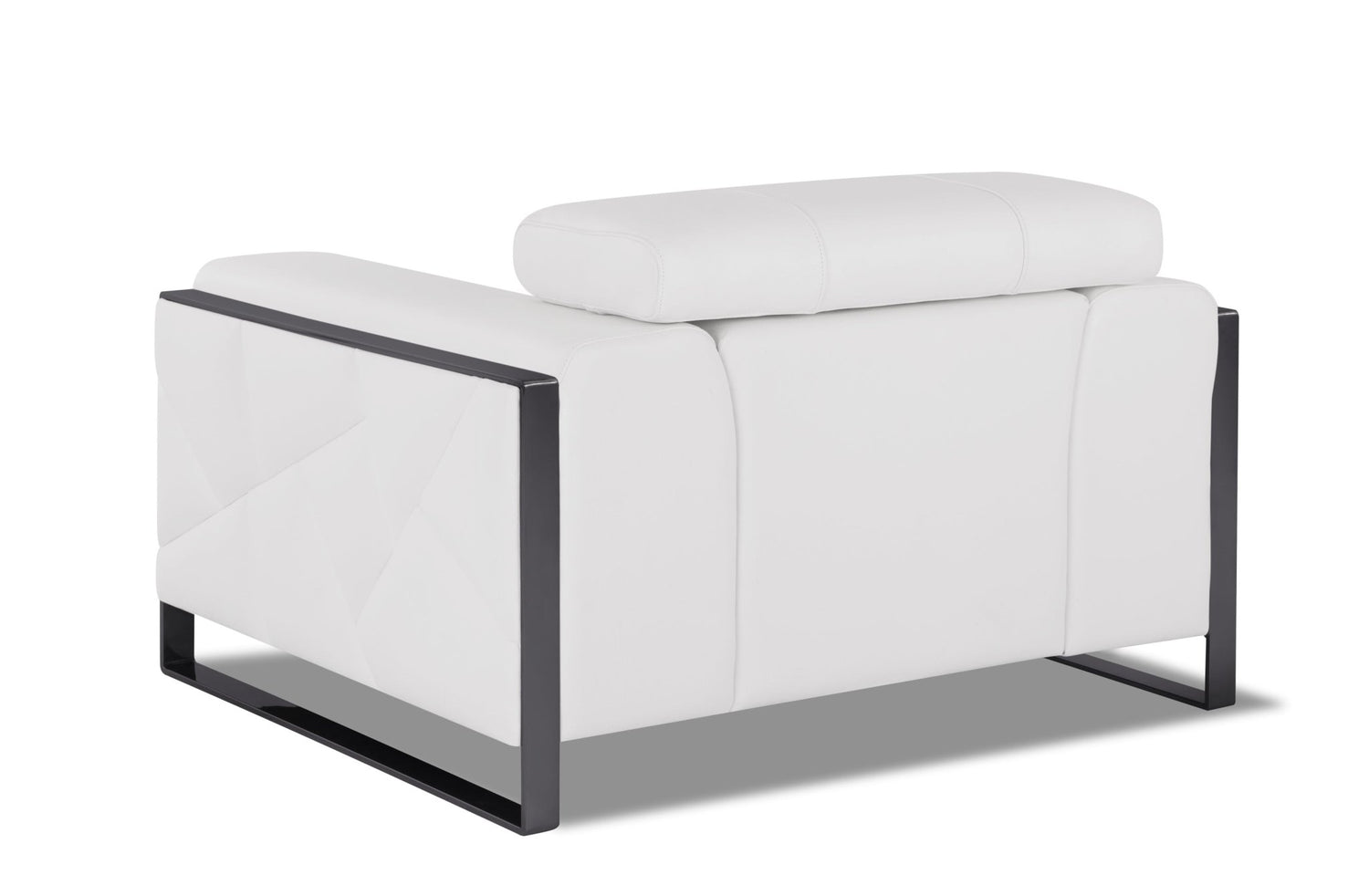 Global United Top Grain Italian Leather  Chair - Home Elegance USA