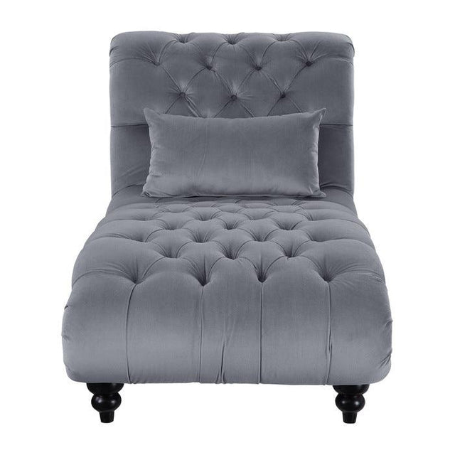 Homelegance - Rosalie Chaise In Dark Gray - 9330Dg-5