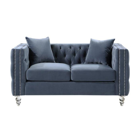 Homelegance - Orina Love Seat In Blue - 9349Dbu-2