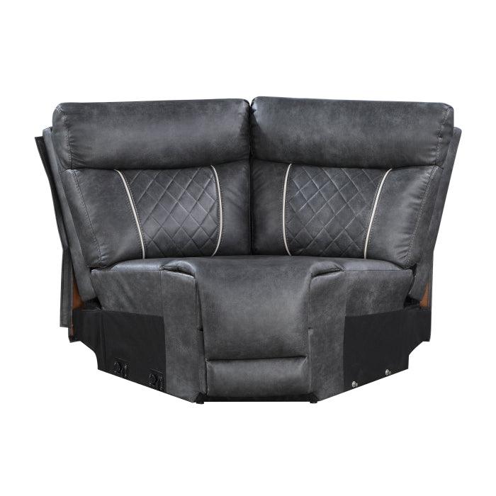 Homelegance - Gabriel 6-Piece Modular Power Reclining Sectional With Right Chaise In Gray - 9377Gry*6Lrrcpw