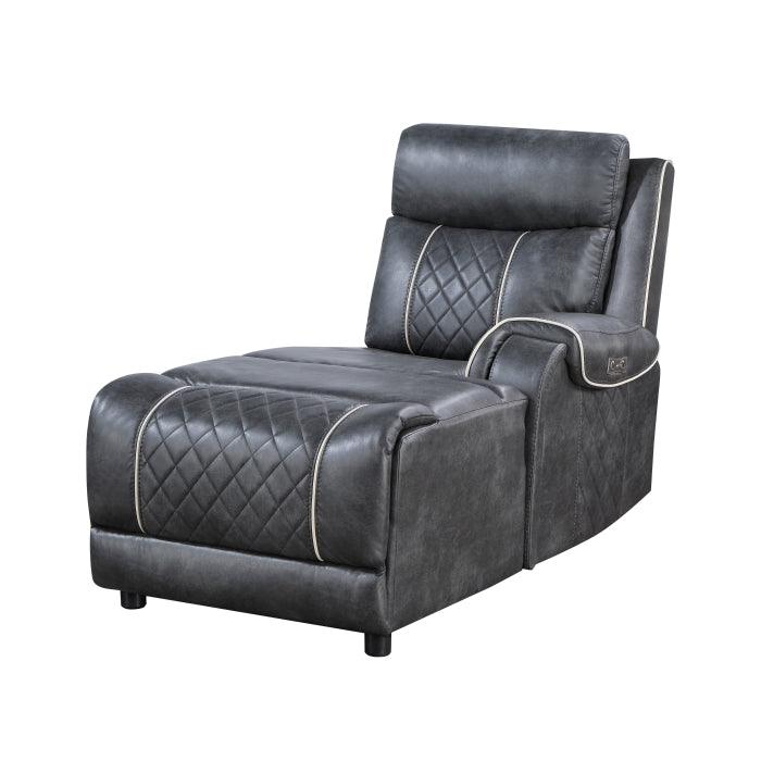 Homelegance - Gabriel 6-Piece Modular Power Reclining Sectional With Right Chaise In Gray - 9377Gry*6Lrrcpw
