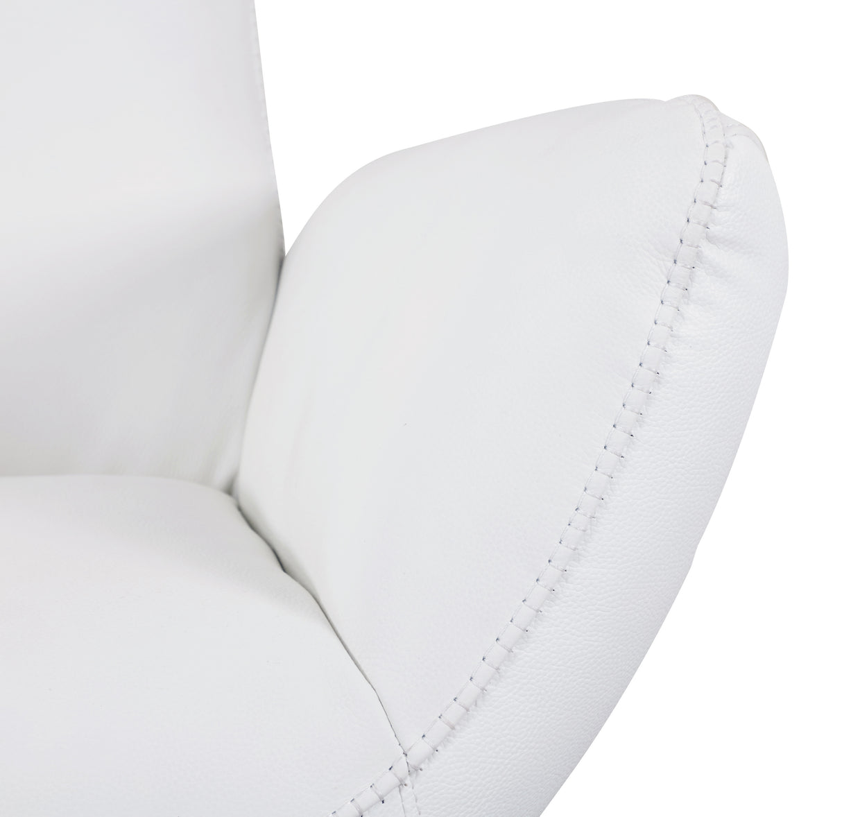 Global United Modern Genuine Italian Leather Upholstered Chair Home Elegance USA