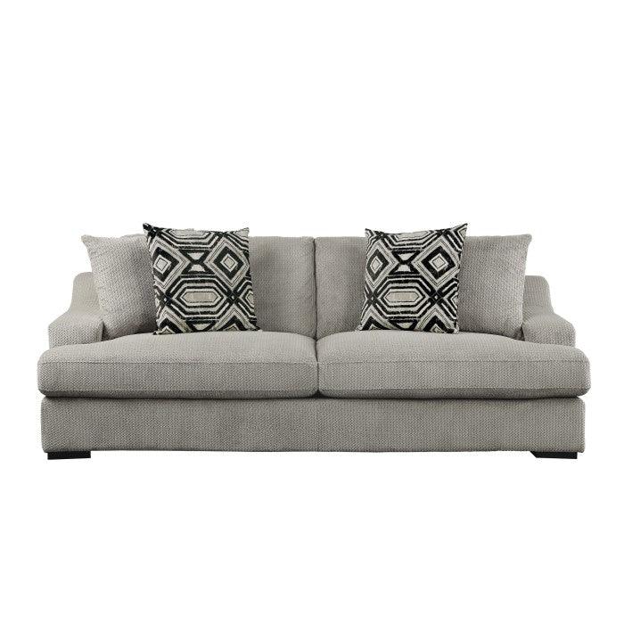 Homelegance - Orofino Sofa With 4 Pillows In Light Gray - 9404Gy-3