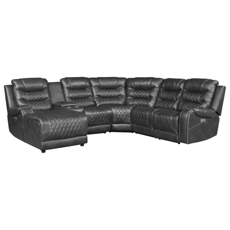 Homelegance - Putnam 6-Piece Modular Power Reclining Sectional With Left Chaise - 9405Gy-6Lcrr