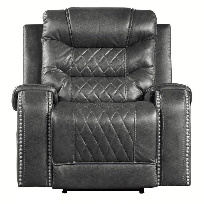 Homelegance - Putnam Power Reclining Chair In Gray - 9405Gy-1Pw