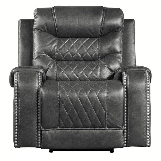 Homelegance - Putnam Power Reclining Chair In Gray - 9405Gy-1Pw