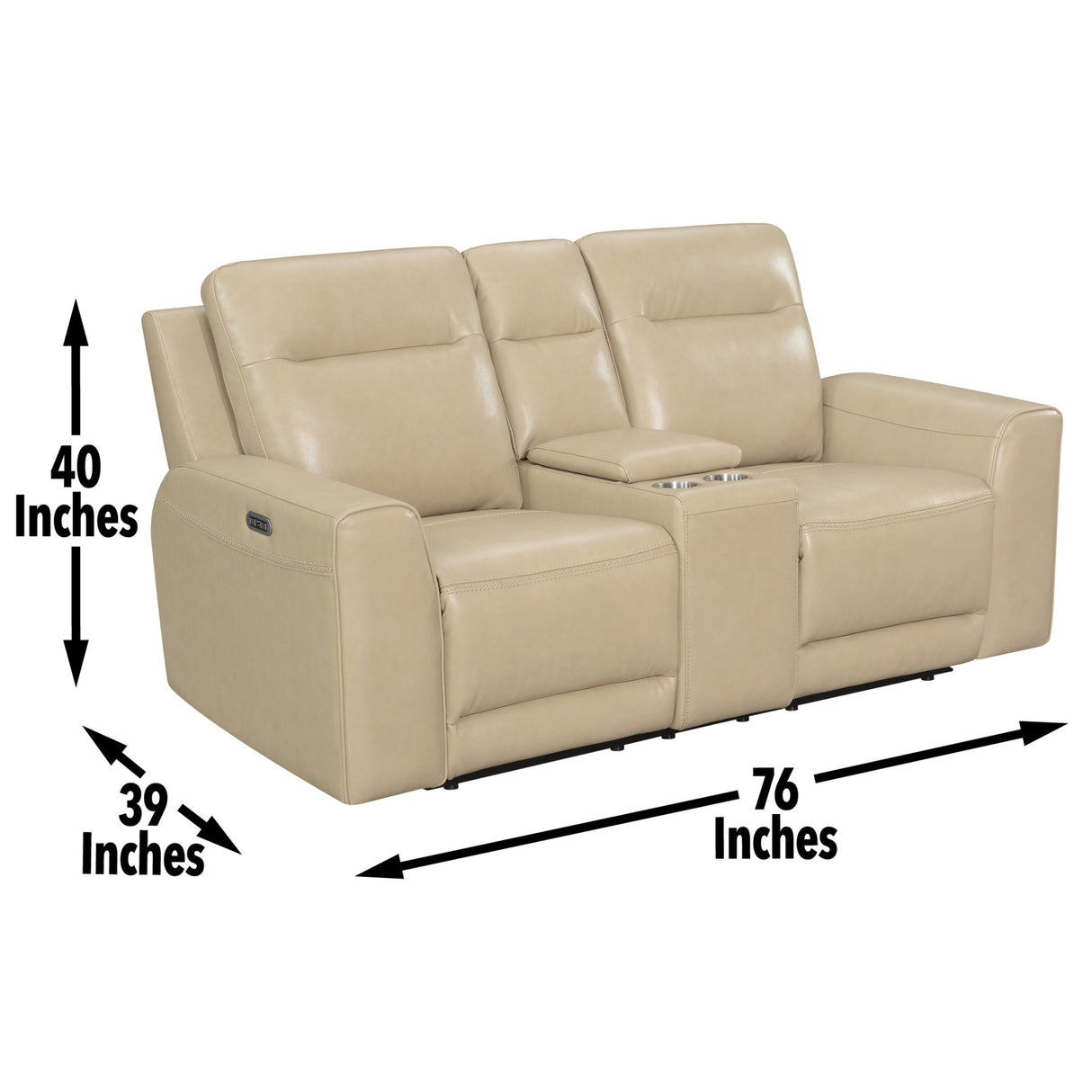 Transitional Leather Power Reclining Group - Style meets Comfort - Top-Grain Leather, Dual Power Footrest and Articulating Headrest - Luxurious Seating Home Elegance USA