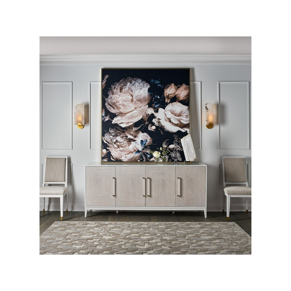Desert Rose Sideboard Alabaster White Lacquer – Universal Furniture