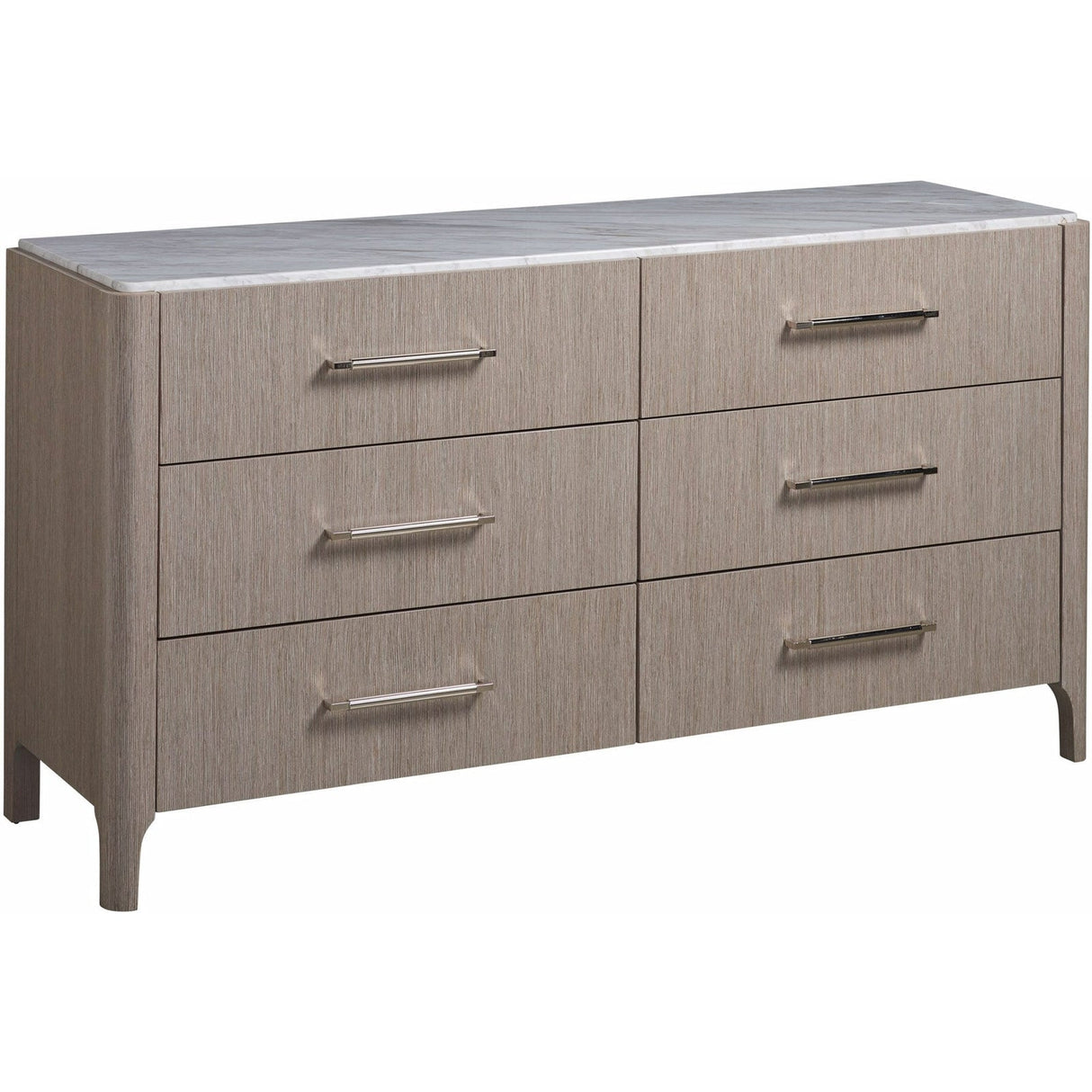 Soren Dresser Pumice Finish with Marble Top and 6 Drawers | Universal