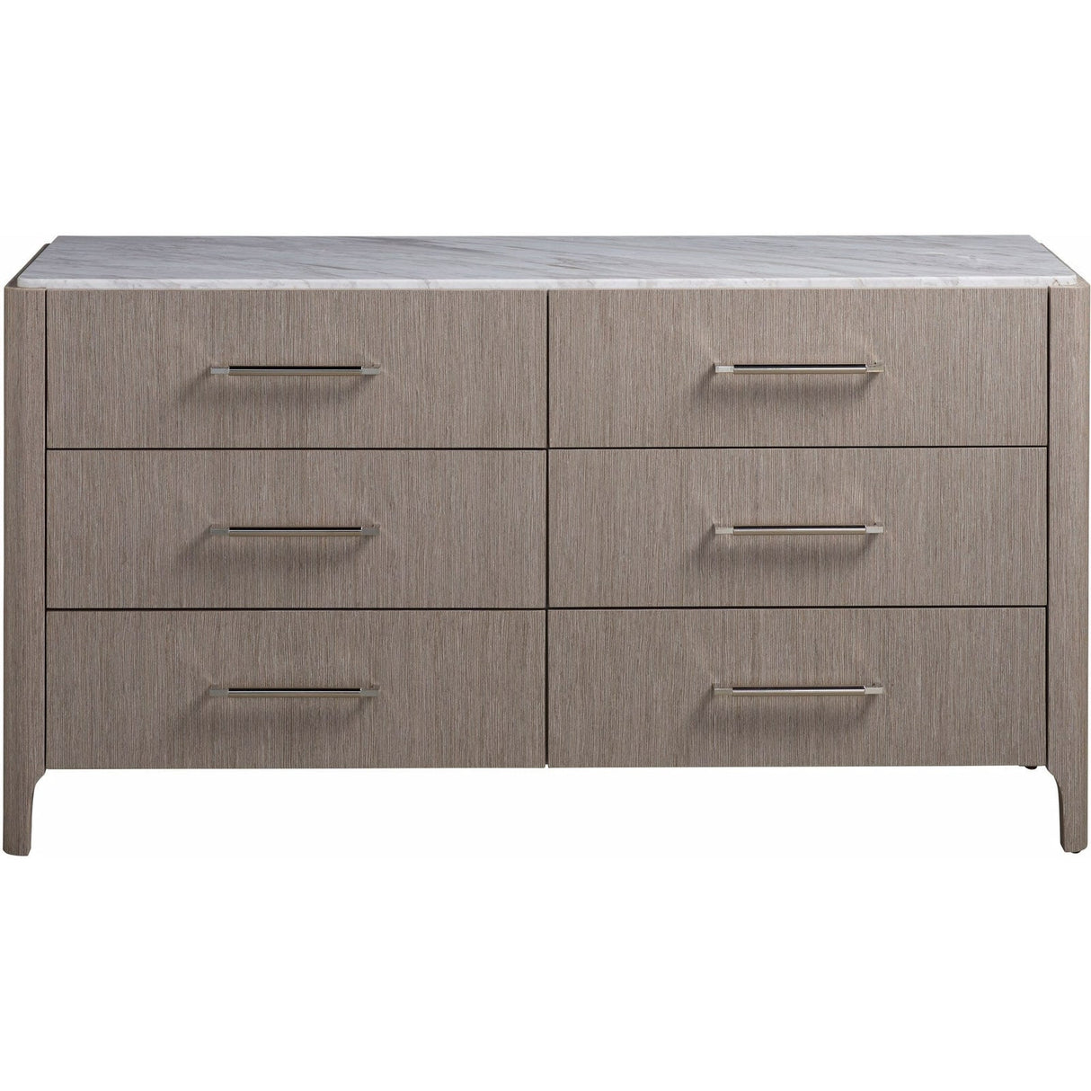 Soren Dresser Pumice Finish with Marble Top and 6 Drawers | Universal