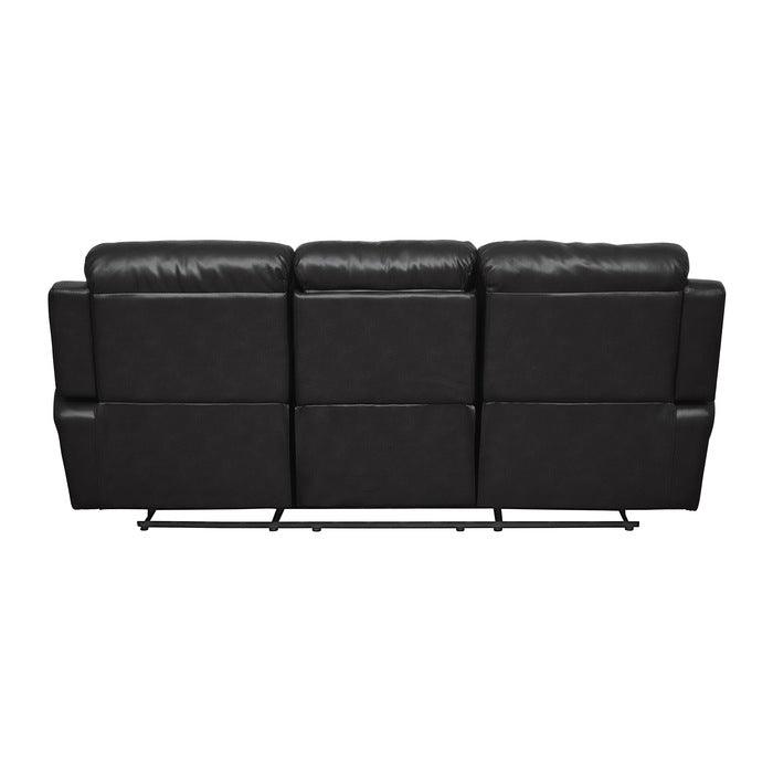 Homelegance - Marille Black Double Reclining Sofa W- Cntr Drop-Down Cup-Hldr - 9724Blk-3