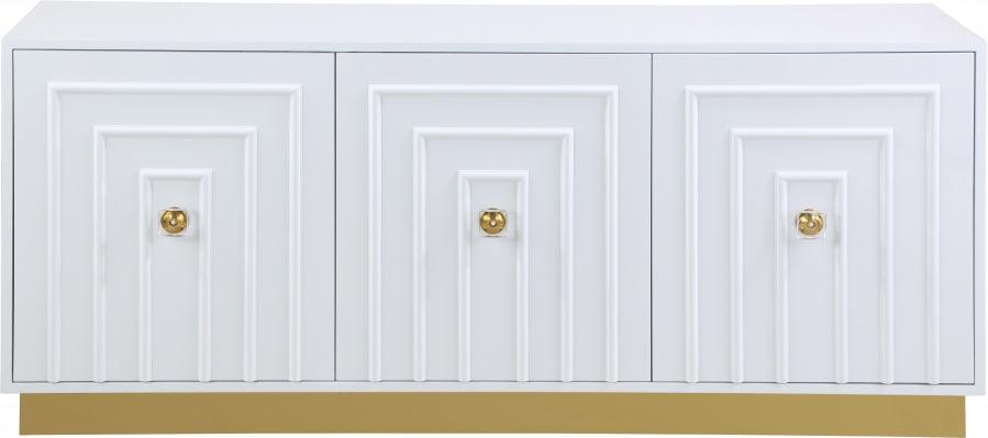Cosmopolitan Sideboard - Buffet In White Lacquer - 340 | Meridian | Home Elegance USA