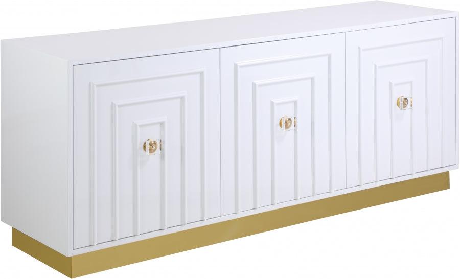 Cosmopolitan Sideboard - Buffet In White Lacquer - 340 | Meridian | Home Elegance USA