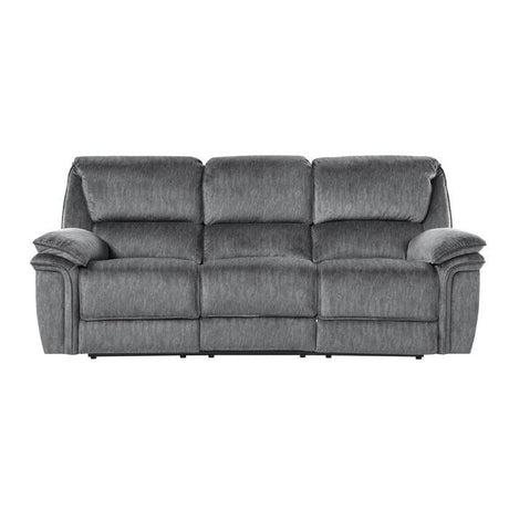 Homelegance - Muirfield Double Reclining Sofa In Gray - 9913-3