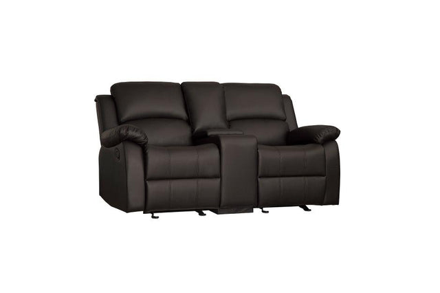 Homelegance - Clarkdale Dark Brown Double Glider Reclining Love Seat With Center Console - 9928Dbr-2