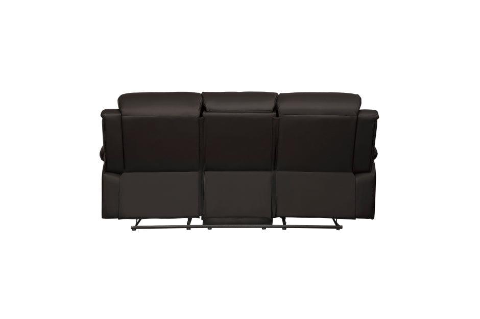 Homelegance - Clarkdale Dark Brown Double Reclining Sofa With Center Drop-Down Cup Holders - 9928Dbr-3