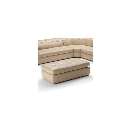 397 Italian Leather Ottoman In Beige Color - 17544291 - Ott | J&M | Home Elegance USA