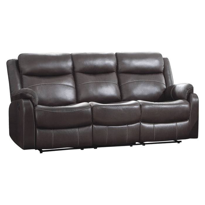 Homelegance - Yerba 2 Piece Double Lay Flat Reclining Sofa Set In Dark Brown - 9990Db-3-2