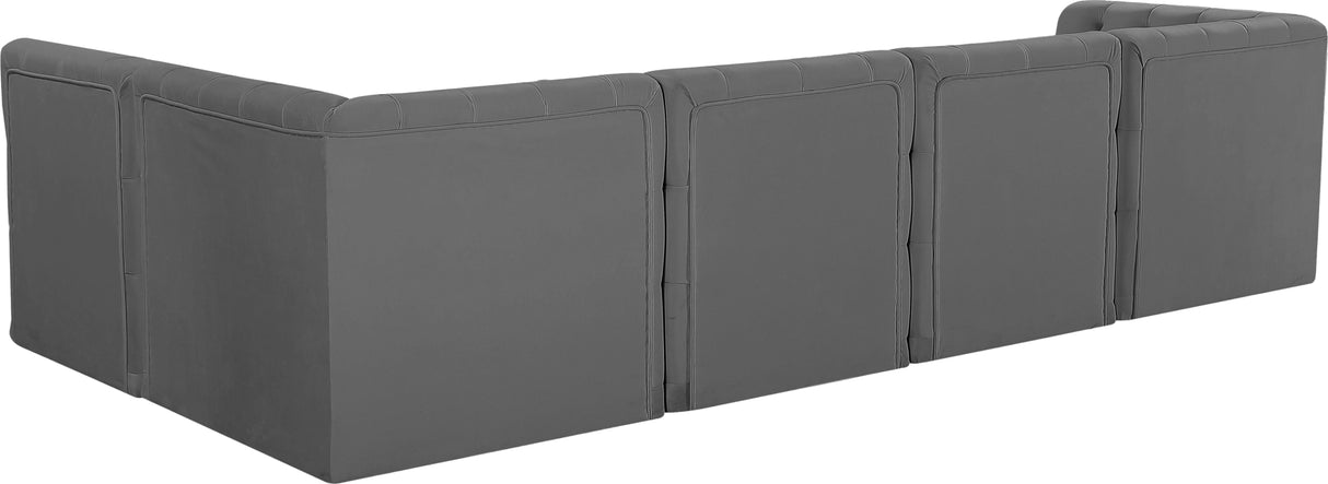 Tuft - Modular Sectional 5 Piece - Gray - Fabric - Home Elegance USA