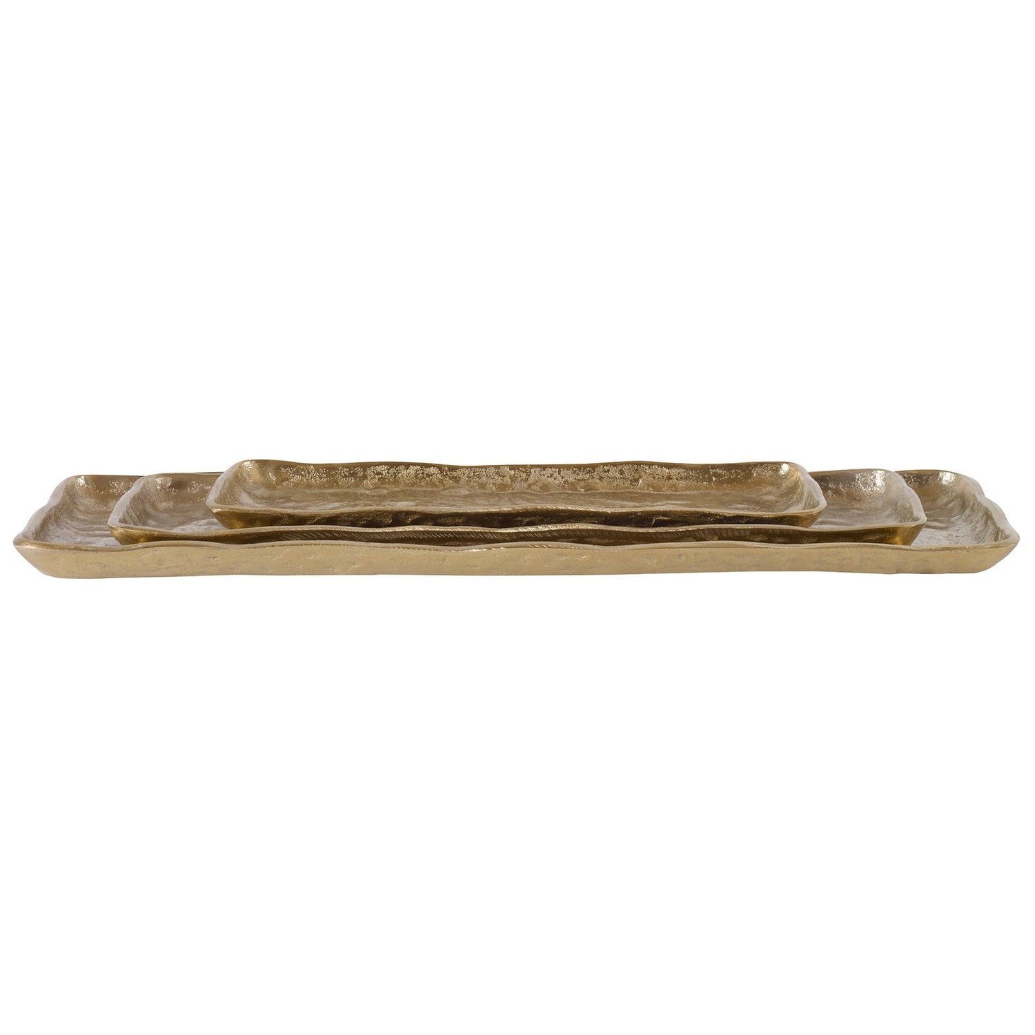Artisan Antique Gold Trays - Set Of 3 | Uttermost | Home Elegance USA