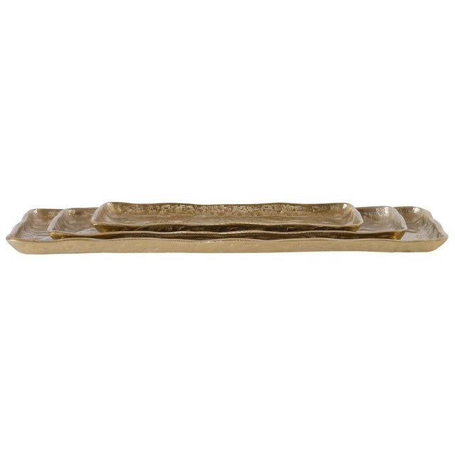 Artisan Antique Gold Trays - Set Of 3 | Uttermost | Home Elegance USA