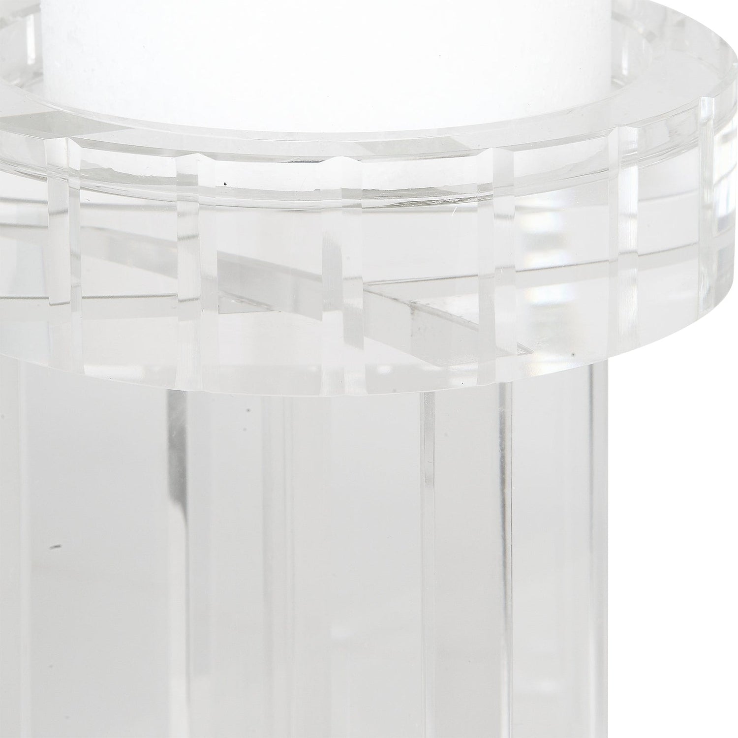 Crystal Pillar Candleholders - Set Of 2 | Uttermost | Home Elegance USA