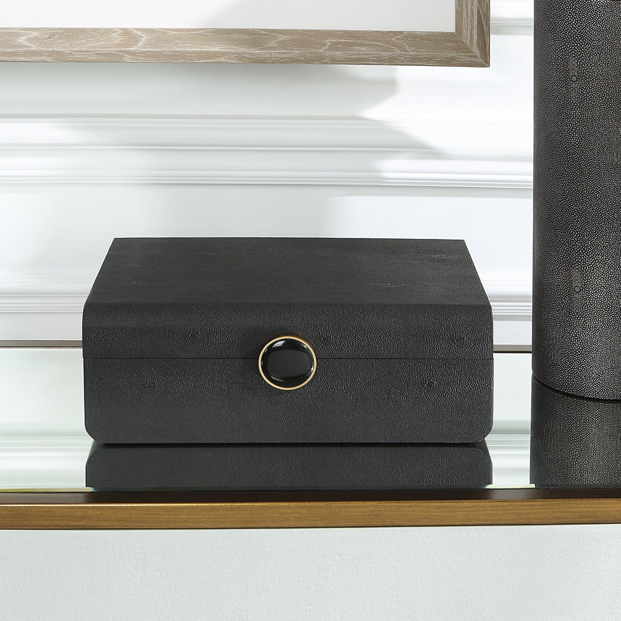 Uttermost Lalique Black Shagreen Box - Home Elegance USA