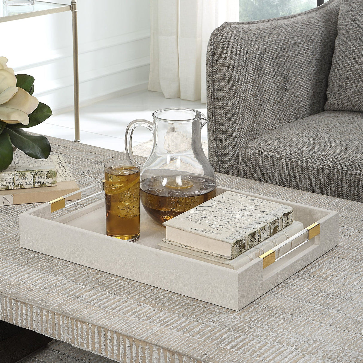Uttermost Wessex Shagreen Tray - Home Elegance USA