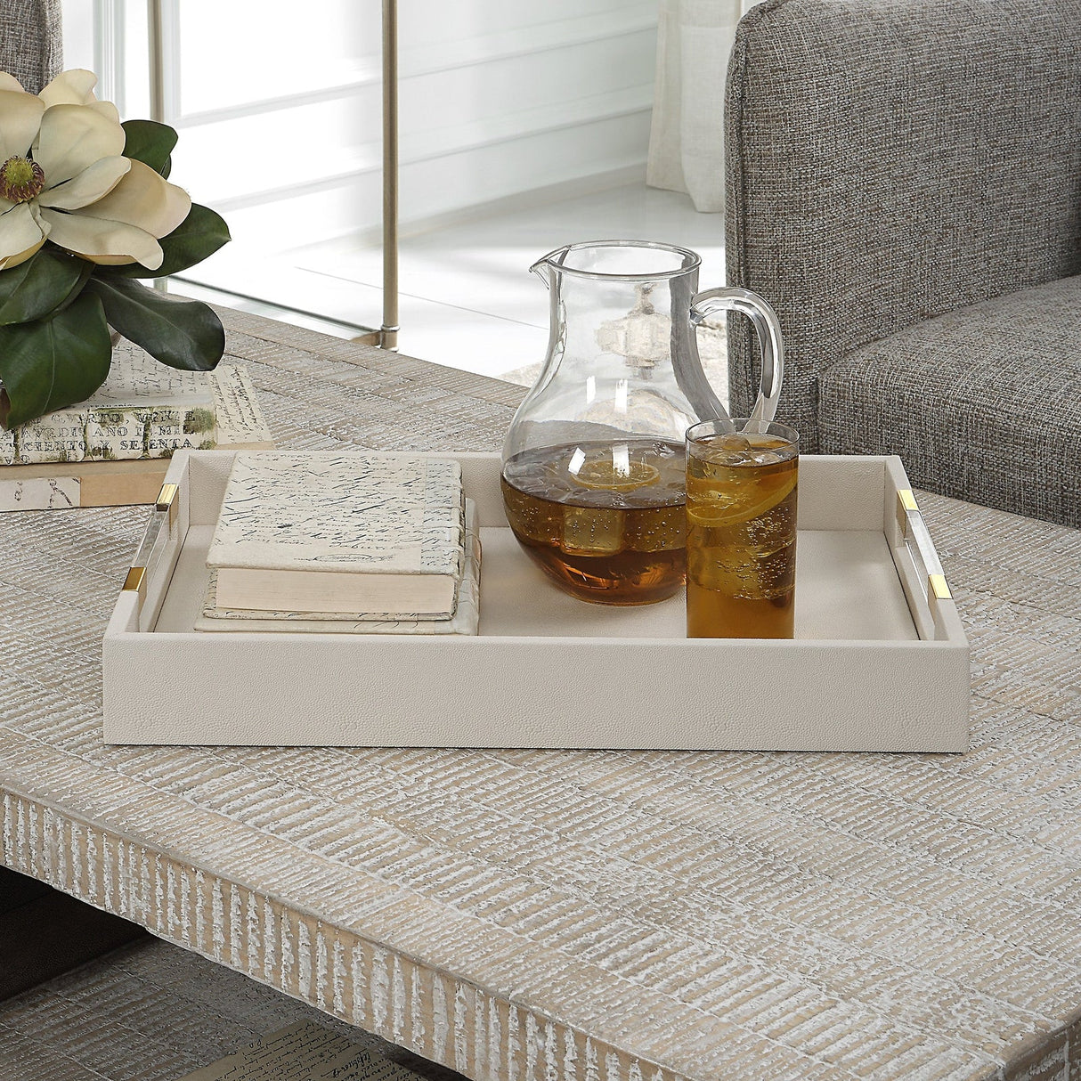 Uttermost Wessex Shagreen Tray - Home Elegance USA