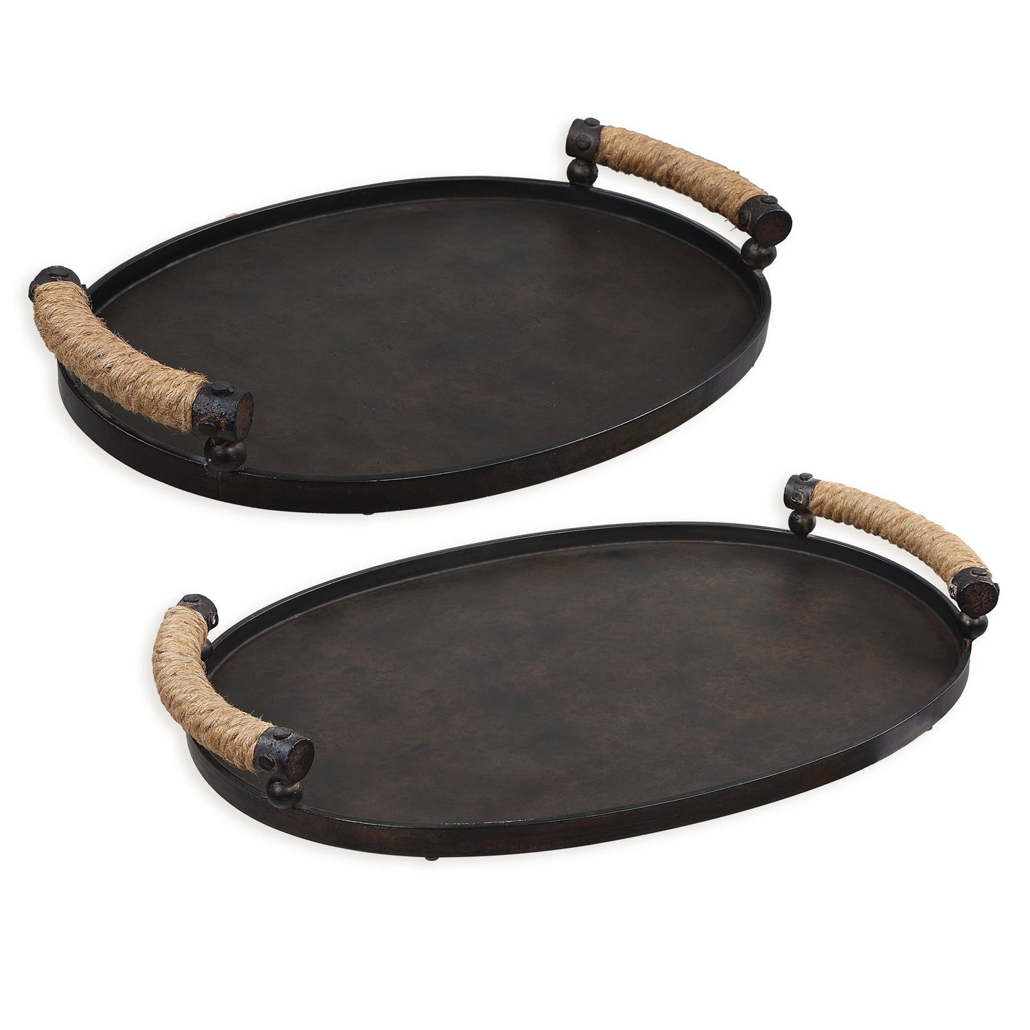 Uttermost Viggo Bronze Trays - Set Of 2 - Home Elegance USA