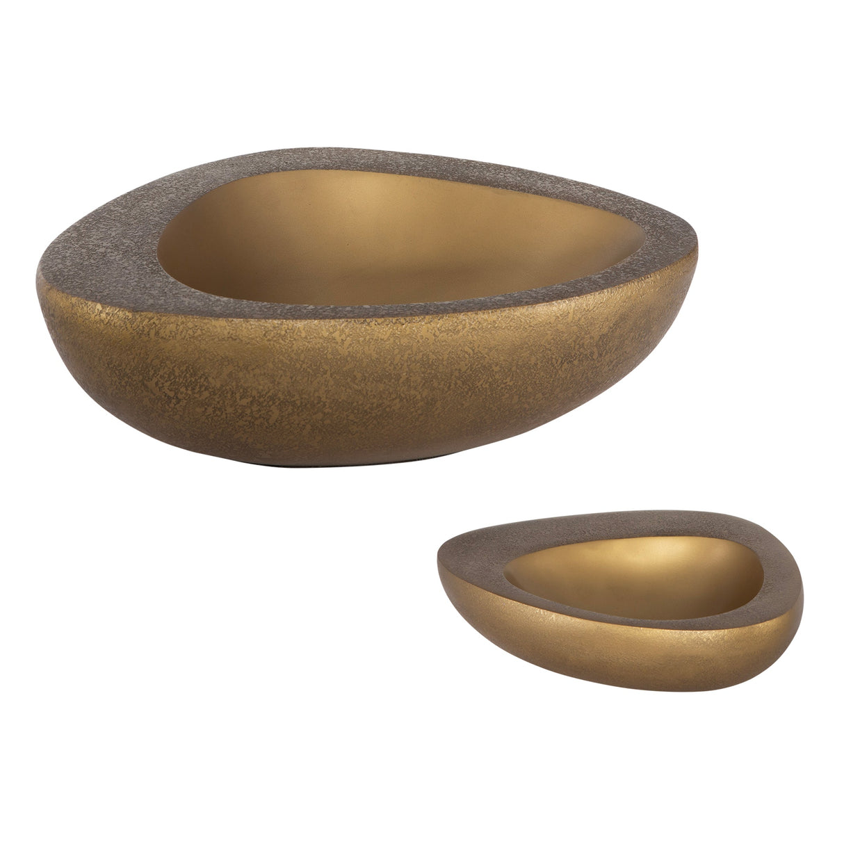 Uttermost Ovate Brass Bowls - Set Of 2 - Home Elegance USA