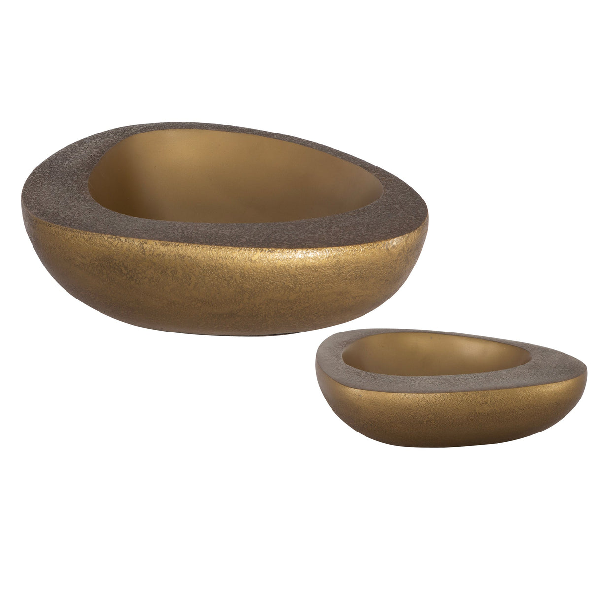 Uttermost Ovate Brass Bowls - Set Of 2 - Home Elegance USA