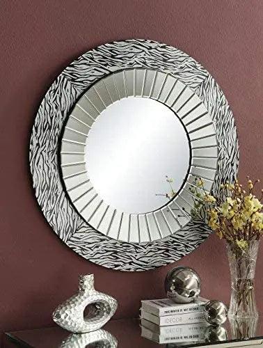 Amara Accent Wall Mirror 97225 Silver | Acme | Home Elegance USA