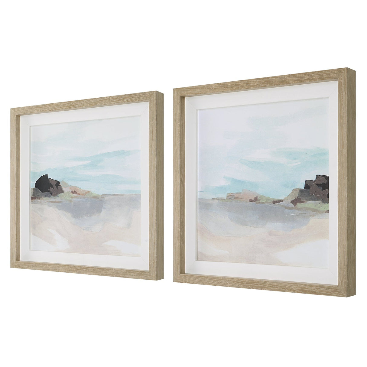 Uttermost Glacial Coast Framed Prints - Set Of 2 - Home Elegance USA